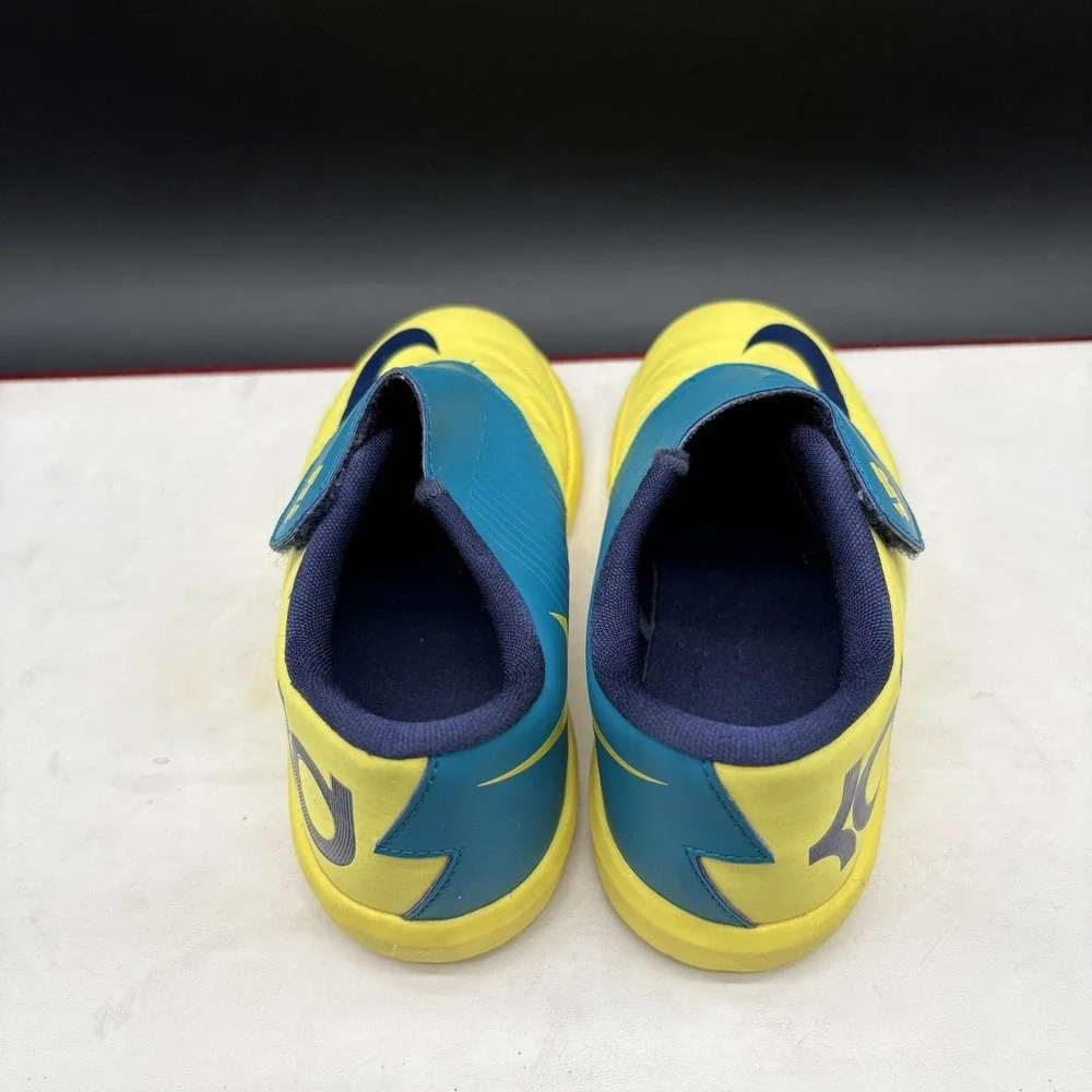 Nike KD Kevin Durant Youth Kids Size 10C Yellow Blue Basketball Shoes